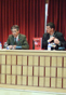 Mnica Barrientos, Rafael Utrera y Luis Navarrete. Presentacin de los libros Celuloide enmarcado (M.Barrientos) y La Espaolada, un gnero (L. Navarrete). Facultad de Comunicacin. Sevilla. 2008.